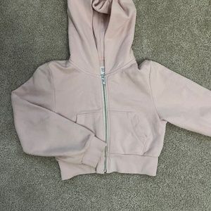 Cropped Pink Zip-Up